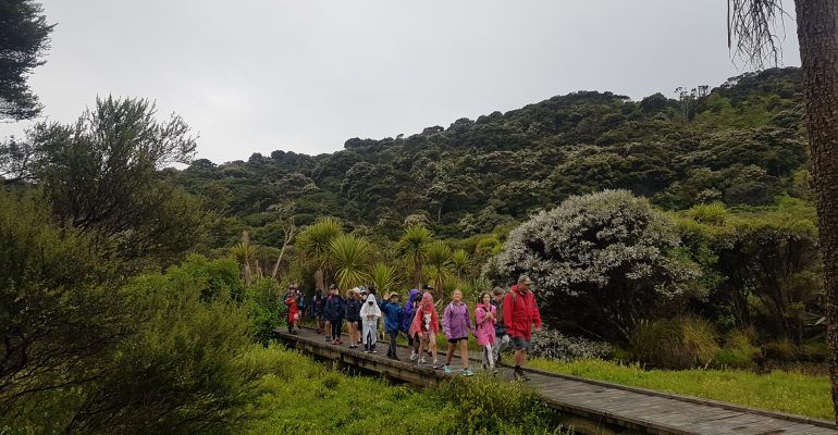Students on a school camp